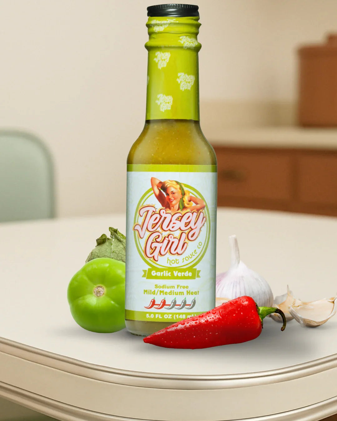 Jersey Girl Garlic Verde – Sodium-Free Hot Sauce with Clean