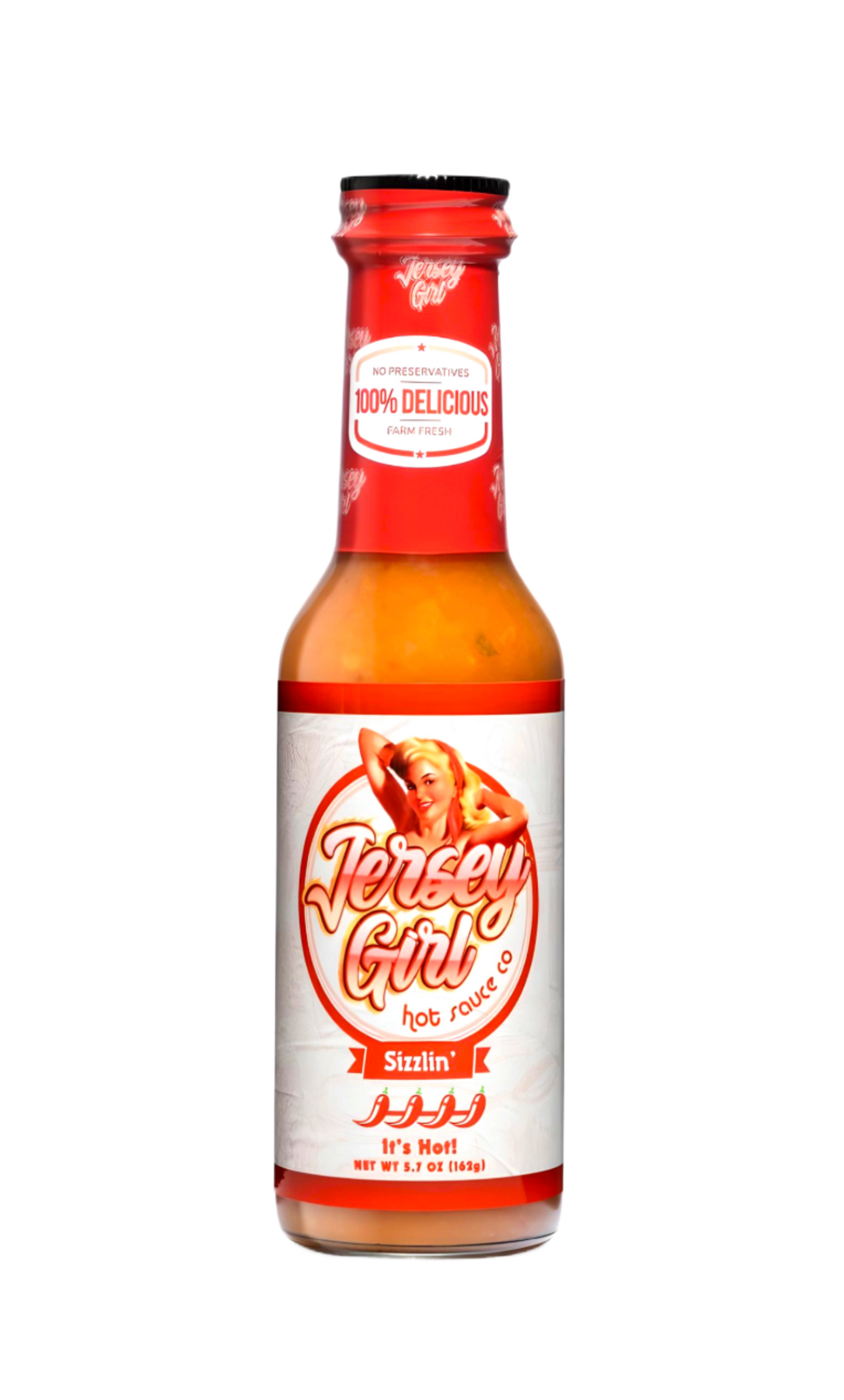 Jersey Girl Spicy Hot Sauce Original Recipe - Sizzlin'