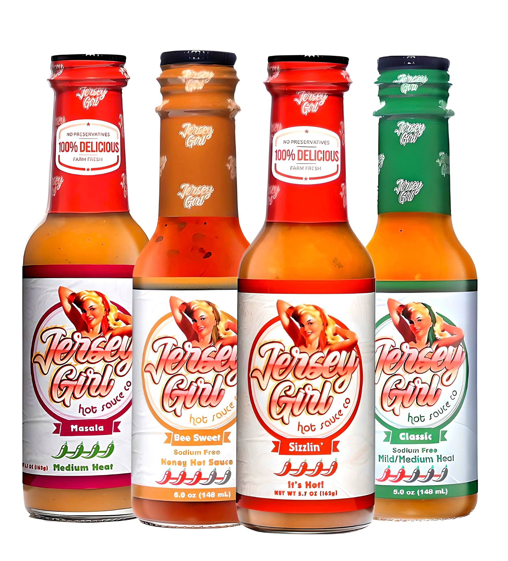 Jersey Girl All Natural Hot Sauce - Variety 4 Pack – JerseyGirlHotSauce