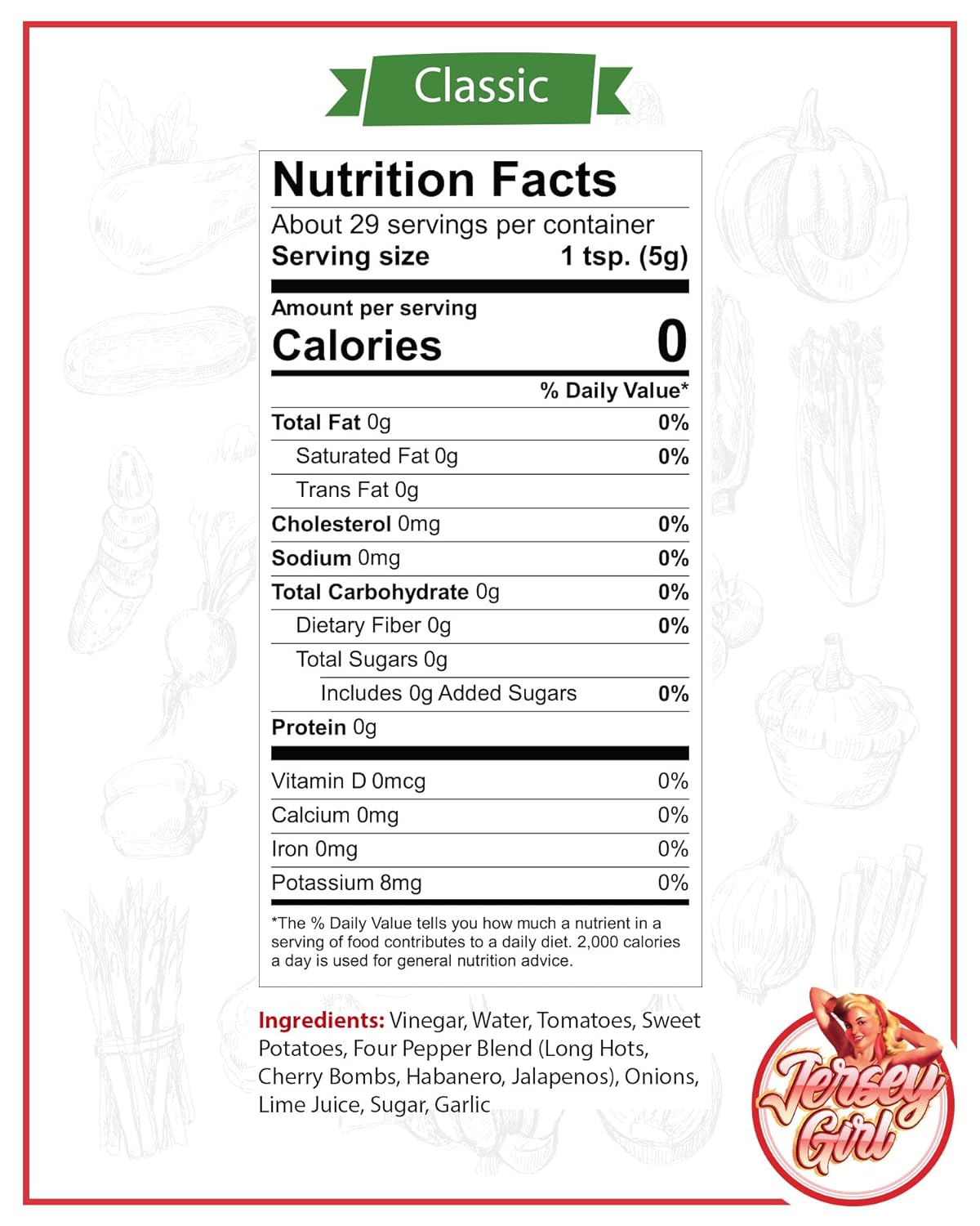 Nutritional Label Classic
