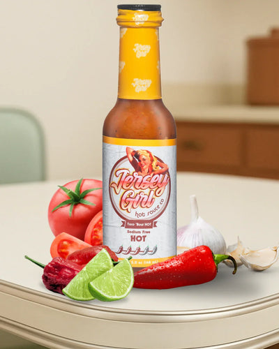 Jersey Girl Taco 'Bout Hot Sauce bottle