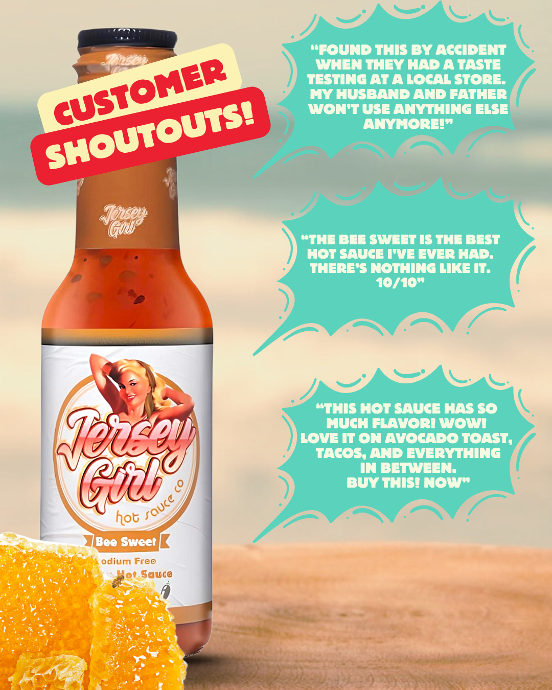 Jersey Girl Bee Sweet Mild Honey Hot Sauce reviews