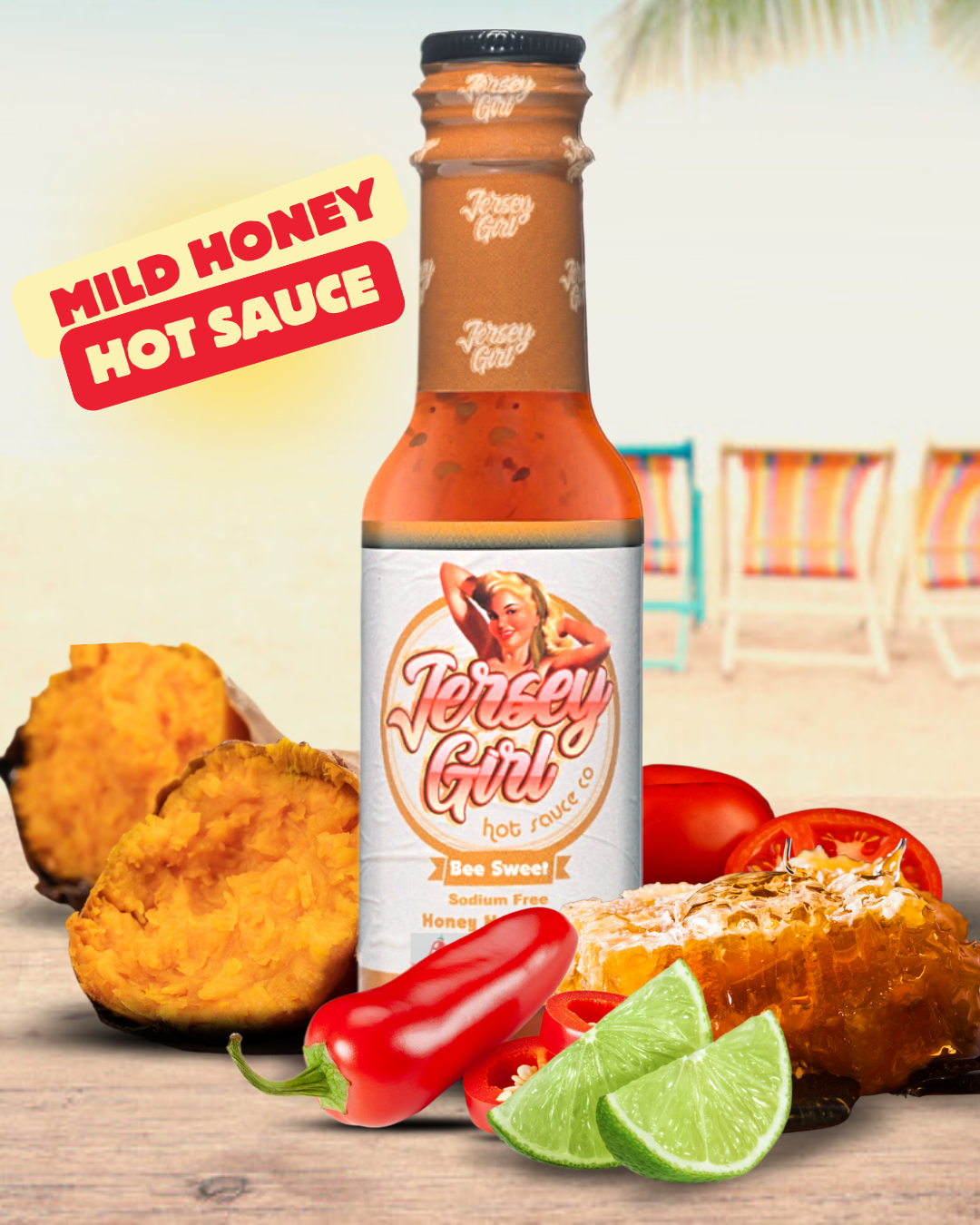 Jersey Girl Bee Sweet Mild Honey Hot Sauce