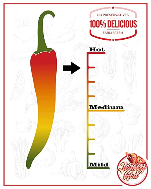 Jersey Girl Scorhin' Hot Sauce - Heat Level Graph - Spicy- 8/10 heat level