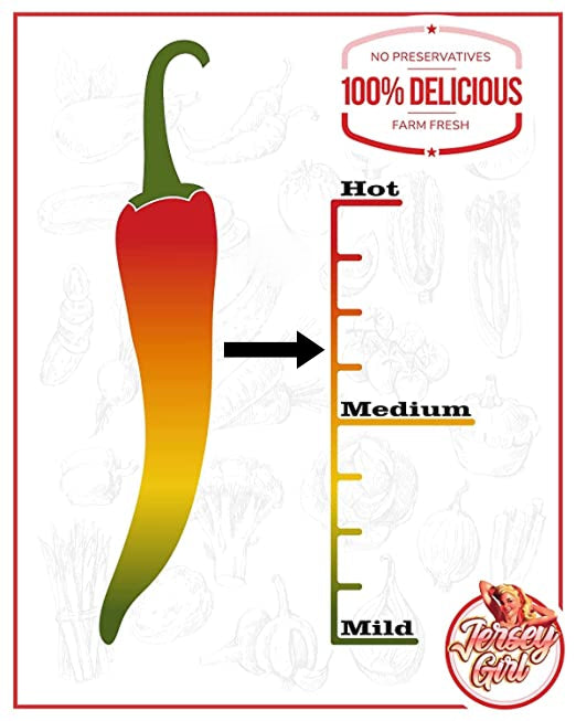 Jersey Girl Hot Sauce Sizzlin' Heat level Med/Spicy Heat Level 6/10